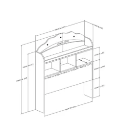 Tiara Bookcase Headboard Pure White - South Shore 8 Tiara Bookcase Headboard Pure White - South Shore -Children Peripherals GUEST 8a86fdb7 0914 44fd a7d3 24beae146571