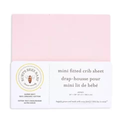 Burt's Bees Baby Burt's Bees Baby® Organic Mini Crib Sheet - Solid Pink