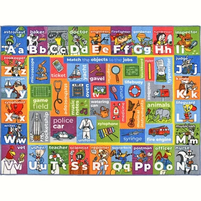 KC CUBS | Looney Tunes Boy & Girl Kids ABC Alphabet, Jobs & Objects Educational Learning & Play Nursery Bedroom Classroom Rug Carpet 10 KC CUBS | Looney Tunes Boy & Girl Kids ABC Alphabet, Jobs & Objects Educational Learning & Play Nursery Bedroom Classroom Rug Carpet - Image 10