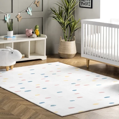 NuLOOM Calla Kids Polka Dot Nursery Or Playroom Area Rug 1 NuLOOM Calla Kids Polka Dot Nursery Or Playroom Area Rug