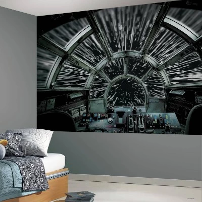 Star Wars Millennium Falcon Peel And Stick Wall Mural - RoomMates 1 Star Wars Millennium Falcon Peel And Stick Wall Mural - RoomMates