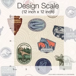 Jurassic World Badges Peel & Stick Wallpaper Beige - RoomMates 7 Jurassic World Badges Peel & Stick Wallpaper Beige - RoomMates -Children Peripherals GUEST 9081f183 878b 4da4 9bee 3fea6c4a1a89