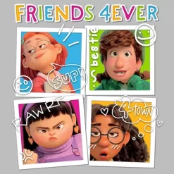 Girl's Turning Red Friends 4Eva Polaroids T-Shirt