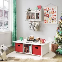 Kids' Book Nook Wall Shelf With Cubbies And Book Rack White - RiverRidge Home 13 Kids' Book Nook Wall Shelf With Cubbies And Book Rack White - RiverRidge Home -Children Peripherals GUEST 9306eb4e 62ed 481d 9b1e 709a72538c0c