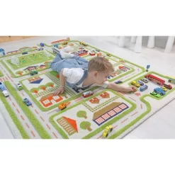 52.5"x71" Traffic Green 3D Play Rug - IVI -Children Peripherals GUEST 93f9cac1 a54f 4520 a31e 9e448bd15291