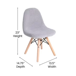 Flash Furniture Zula Kid's Set Of 2 Modern Padded Armless Faux Shearling Accent Chairs With Beechwood Legs -Children Peripherals GUEST 95951fea 39e4 44e3 af5d 8b0a6f8ee0db
