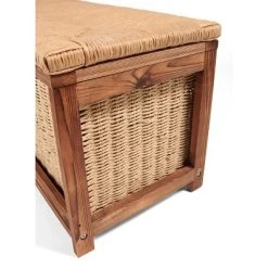 Badger Basket Kid's Storage Bench With Woven Top And Baskets Brown -Children Peripherals GUEST 988e3aa2 dd29 495b a549 d42a1691aa29