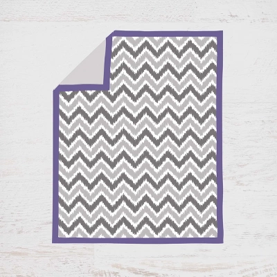 Bacati - Ikat Dots Leopard Purple Grey Girls 3 Pc Crib Set 1 Bacati - Ikat Dots Leopard Purple Grey Girls 3 Pc Crib Set