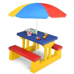 Costway Kids Picnic Table Set W/Removable Umbrella Indoor Outdoor Garden Patio 16 Costway Kids Picnic Table Set W/Removable Umbrella Indoor Outdoor Garden Patio -Children Peripherals GUEST 998d5a34 f5fe 4f82 a64b 433e2f2978ec