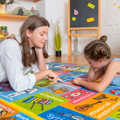 KC CUBS | Looney Tunes Boy & Girl Kids ABC Alphabet, Jobs & Objects Educational Learning & Play Nursery Bedroom Classroom Rug Carpet 7 KC CUBS | Looney Tunes Boy & Girl Kids ABC Alphabet, Jobs & Objects Educational Learning & Play Nursery Bedroom Classroom Rug Carpet - Image 7