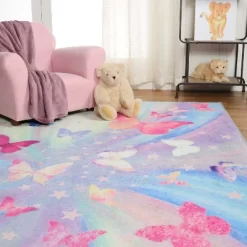 Butterfly Colorful Kids Playroom Nursery Washable Indoor Area Rug By Blue Nile Mills 16 Butterfly Colorful Kids Playroom Nursery Washable Indoor Area Rug By Blue Nile Mills -Children Peripherals GUEST 9a60dd6e ce62 4d01 80f3 abc7befd1124