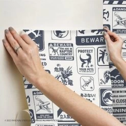 Jurassic World Dominion Signs Peel And Stick Wallpaper Tan/Blue - RoomMates 8 Jurassic World Dominion Signs Peel And Stick Wallpaper Tan/Blue - RoomMates -Children Peripherals GUEST 9bebc459 3c57 4555 b27b e4e156778ae1