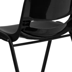 Emma And Oliver Kid's Black Ergonomic Shell Stack Chair - Black Frame And 14"H Seat -Children Peripherals GUEST 9d79ac69 7aa5 48c6 91f0 591f539b4776