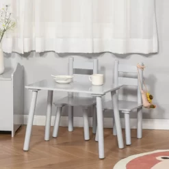 Qaba Kids Wooden Table And Chair Activity Set For Arts, Crafts, Dinning, And Reading For Toddlers Age 2 To 5 -Children Peripherals GUEST 9f4ef2f2 f5f5 47b9 8860 e0829a624706