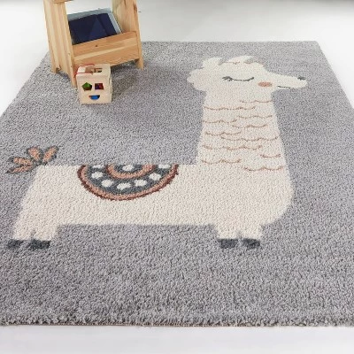 5'3"x7' Cid Lalma Kids' Rug Gray - Balta Rugs 1 5'3"x7' Cid Lalma Kids' Rug Gray - Balta Rugs