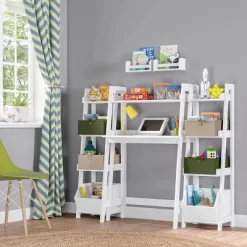 Kids' Desk With Ladder Shelf Storage And 2 Bonus Magnetic Art Display Bars White - RiverRidge Home 20 Kids' Desk With Ladder Shelf Storage And 2 Bonus Magnetic Art Display Bars White - RiverRidge Home -Children Peripherals GUEST a18ea58d 2f31 4883 bf1a 7c63e2644974