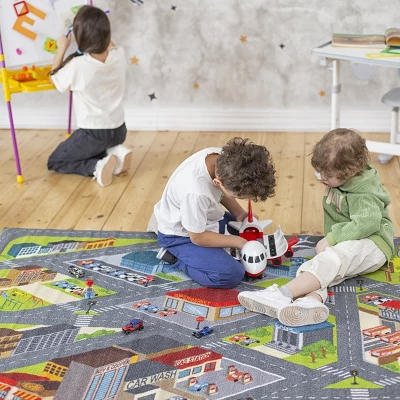KC CUBS Boy & Girl Kids City Road Car Vehicle Traffic Educational Learning & Game Play Non Slip Nursery Bedroom Classroom Rug Carpet 2 KC CUBS Boy & Girl Kids City Road Car Vehicle Traffic Educational Learning & Game Play Non Slip Nursery Bedroom Classroom Rug Carpet - Image 2
