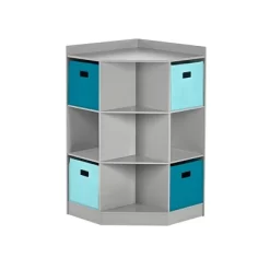 5pc Kids' Corner Cabinet Set With 4 Bins Set - RiverRidge Home -Children Peripherals GUEST a353ee9c 5907 4aea a57e fde9c7fe936f