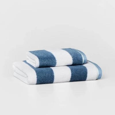 Striped Kids’ Towel Navy With SILVADUR™ Antimicrobial Technology - Pillowfort™ 3 Striped Kids’ Towel Navy With SILVADUR™ Antimicrobial Technology - Pillowfort™ - Image 3