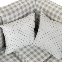 Tibbetts Kids' Sectional With Ottoman Gray/White - HOMES: Inside + Out -Children Peripherals GUEST a3ab0e80 4a86 4e66 ad03 ec968ff629be