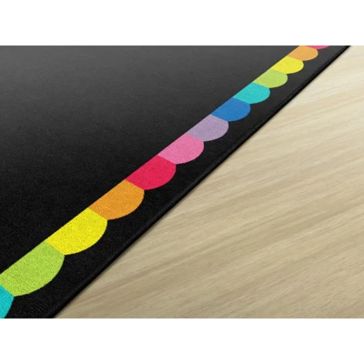 Flagship Carpets Schoolgirl Style Rainbow Scallop Classroom Area Rug, 5'x7'6" 2 Flagship Carpets Schoolgirl Style Rainbow Scallop Classroom Area Rug, 5'x7'6" - Image 2