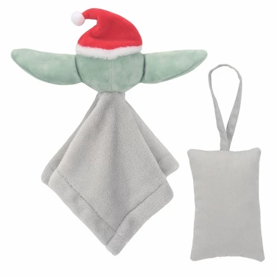 Lambs & Ivy Star Wars Baby Yoda Holiday/Christmas Security Blanket - Lovey & Door Pillow Gift Set - 2pc 7 Lambs & Ivy Star Wars Baby Yoda Holiday/Christmas Security Blanket - Lovey & Door Pillow Gift Set - 2pc - Image 7