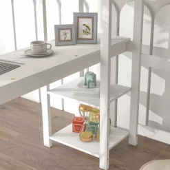 Wooden Loft Bed With Ladder, Desk And Shelves-ModernLuxe -Children Peripherals GUEST a6fc4b29 1428 4ff1 89c9 2d80111218a0