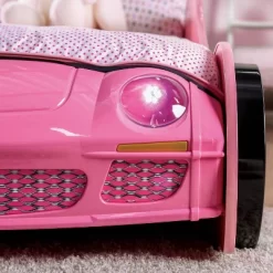 Twin Naglin Racing Car Bed With Led Headlight Pink - HOMES: Inside + Out -Children Peripherals GUEST a84f2dd8 c5df 4da7 a2d5 23bf73a4832d