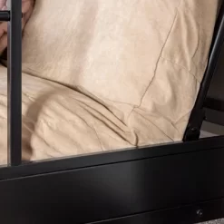 Twin Over Futon Analise Metal Bunk Bed Black - Saracina Home 12 Twin Over Futon Analise Metal Bunk Bed Black - Saracina Home -Children Peripherals GUEST aa2d1e2d b75c 4bdb 9c73 1846806f43c6