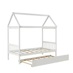Twin Size House Shaped Platform Bed With Trundle - ModernLuxe 8 Twin Size House Shaped Platform Bed With Trundle - ModernLuxe -Children Peripherals GUEST ad82553a 6527 42d4 8d87 8d3a4b9f86c4