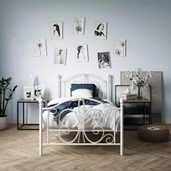 Twin Kids' Bombay Metal Bed White - Room & Joy -Children Peripherals GUEST af02aa89 6960 4d98 911d 3c9504ccbb39