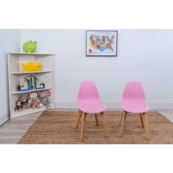 Set Of 2 Kids' Chairs With Beech Legs - Gift Mark