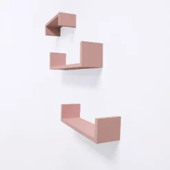 Set Of 3 Picture Ledge Shelf For Kids' Room Pink - InPlace -Children Peripherals GUEST b1856866 204c 429f 8c01 a5db5ef59c0a