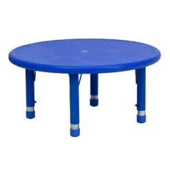 Flash Furniture 33" Round Plastic Height Adjustable Activity Table -Children Peripherals GUEST b1dd6dd3 4bcf 43ae acee 5a4eb3531530