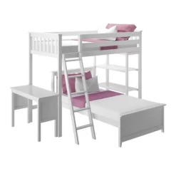 Max & Lily L-Shaped Twin Over Twin Bunk Bed With Bookcase And Desk -Children Peripherals GUEST b3a82fef 0517 4289 866b 7d8b63c13af4