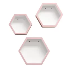 8" X 10" X 12" Set Of 3 Hexagon Shelves For Kids' Room - InPlace -Children Peripherals GUEST b3c7f52a aeb1 4bdf 9187 13737494e51d