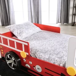 Twin Kamphora Fire Truck Engine Youth Bed - Red - MiBasics -Children Peripherals GUEST b4322d0a 0a87 4ac1 bfc8 55de87c5952f