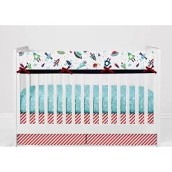 Bacati - Airspace Aqua Navy Green Red 10 Pc Crib Bedding Set With Long Rail Guard Cover 15 Bacati - Airspace Aqua Navy Green Red 10 Pc Crib Bedding Set With Long Rail Guard Cover -Children Peripherals GUEST b4ab7d4e 0233 4337 a46e 6f5f0c9832eb