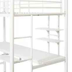 Twin Analise Metal Loft Bed With Wood Desk - Saracina Home -Children Peripherals GUEST b4bbba92 aba8 44d4 9b1e 7ffe5362405a