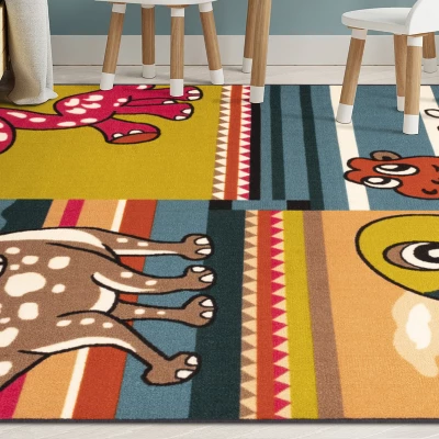 Dinoventure Dinosaurs Non-Slip Kids Playroom Decor Washable Indoor Area Rug By Blue Nile Mills 9 Dinoventure Dinosaurs Non-Slip Kids Playroom Decor Washable Indoor Area Rug By Blue Nile Mills - Image 9