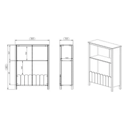 Melbourne Bookcase White - Powell -Children Peripherals GUEST b9c3fcf8 82da 48a6 838d 2119cc0a3b8f