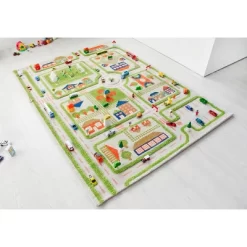 52.5"x71" Traffic Green 3D Play Rug - IVI -Children Peripherals GUEST b9ea5c24 9e70 4ca1 a977 3c8d61e30648