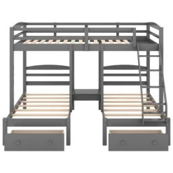 Full Over Twin & Twin Bunk Bed, Gray - ModernLuxe -Children Peripherals GUEST bad49588 8cfb 4daf b1fa 17fb428720eb