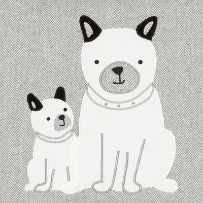 Lambs & Ivy Bow Wow Gray/Tan Dog/Puppy Nursery 3-Piece Baby Crib Bedding Set 7 Lambs & Ivy Bow Wow Gray/Tan Dog/Puppy Nursery 3-Piece Baby Crib Bedding Set - Image 7