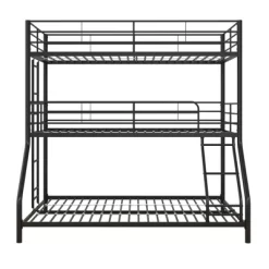 Twin/Twin/Full Zeke Triple Metal Bunk Bed - Room & Joy -Children Peripherals GUEST bd6c458c 5c55 4aec 8f4e af7cfd7be366