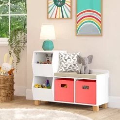 Kids' Catch-All Storage Bench White - RiverRidge Home -Children Peripherals GUEST be10c56d 1d04 409f 8207 9a8eb6452acb