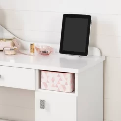 Tiara Makeup Desk Pure White - South Shore -Children Peripherals GUEST c1981a5b 7efb 4c37 aff9 f26f2d39460e