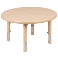 Flash Furniture 33" Round Plastic Height Adjustable Activity Table -Children Peripherals GUEST c3f3e407 d944 4c99 8aa9 cdc2737e311f