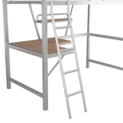 Twin Size Loft Metal Bed With Desk And Shelves - ModernLuxe -Children Peripherals GUEST c94f8d82 16a3 46e9 a82d 07c4b6cdb67e