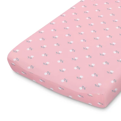 The Peanutshell Changing Pad Covers - Pink Roses/Floral 2pk 3 The Peanutshell Changing Pad Covers - Pink Roses/Floral 2pk - Image 3